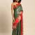 Green pure cotton woven zari work saree with blouse