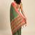 Green pure cotton woven zari work saree with blouse
