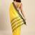 Green yellow pure cotton woven zari work saree with blouse