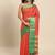 Orange pure cotton woven zari work saree with blouse