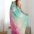 Light green purple blended cotton embroidered zari work saree with blouse