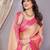 Pink tissue woven zari work saree with blouse