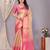 Pink tissue woven zari work saree with blouse