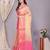 Pink tissue woven zari work saree with blouse