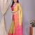Dark green tissue woven zari work saree with blouse