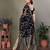 Black organza woven zari work saree with blouse