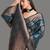 Dark blue organza woven zari work saree with blouse