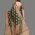 Green organza woven zari work saree with blouse
