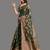 Green organza woven zari work saree with blouse
