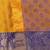 Gold blue blended cotton woven zari work saree with blouse