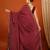 Magenta pure silk woven zari work saree with blouse