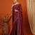 Magenta pure silk woven zari work saree with blouse