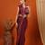Magenta pure silk woven zari work saree with blouse