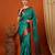 Light green pure silk printed zari work saree with blouse