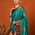 Light green pure silk printed zari work saree with blouse