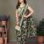 Green georgette printed zari work saree with blouse