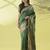 Green pure silk woven zari work saree with blouse