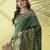 Green pure silk woven zari work saree with blouse