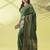 Green pure silk woven zari work saree with blouse