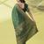 Green pure silk woven zari work saree with blouse