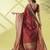 Maroon pure silk woven zari work saree with blouse