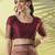 Maroon pure silk woven zari work saree with blouse