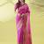 Pink pure silk woven zari work saree with blouse
