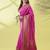 Pink pure silk woven zari work saree with blouse