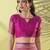 Pink pure silk woven zari work saree with blouse