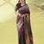 Magenta pure silk woven zari work saree with blouse