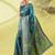 Light blue pure silk woven zari work saree with blouse
