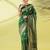 Green pure silk woven zari work saree with blouse