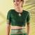 Green pure silk woven zari work saree with blouse