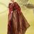 Maroon pure silk woven zari work saree with blouse