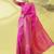 Pink pure silk woven zari work saree with blouse