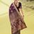 Magenta pure silk woven zari work saree with blouse