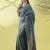 Light blue pure silk woven zari work saree with blouse