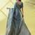 Light blue pure silk woven zari work saree with blouse