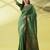 Green pure silk woven zari work saree with blouse