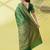 Green pure silk woven zari work saree with blouse