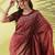 Maroon pure silk woven zari work saree with blouse