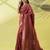 Maroon pure silk woven zari work saree with blouse