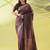 Magenta pure silk woven zari work saree with blouse