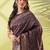 Magenta pure silk woven zari work saree with blouse