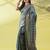 Light blue pure silk woven zari work saree with blouse