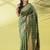 Green pure silk woven zari work saree with blouse