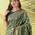 Green pure silk woven zari work saree with blouse