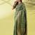 Green pure silk woven zari work saree with blouse