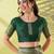 Green pure silk woven zari work saree with blouse
