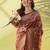 Maroon pure silk woven zari work saree with blouse